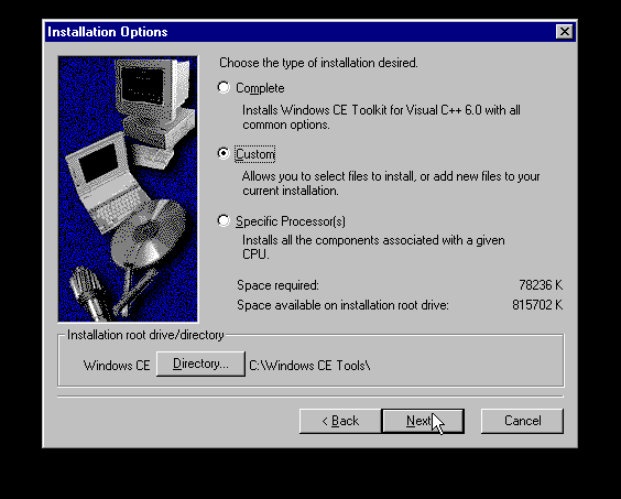 Windows CE Tool Kit custom setup